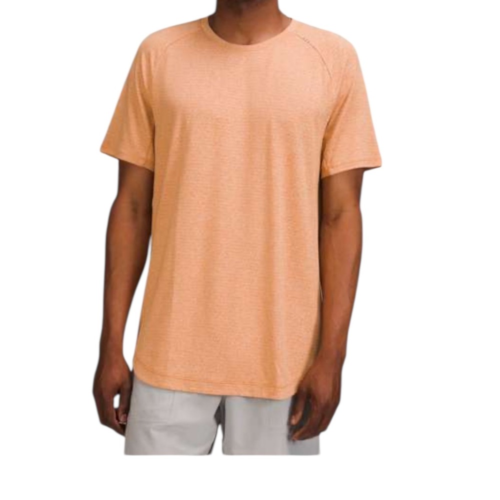 Lululemon Mens orange‎ metal vent 2.0 tech short sleeve shirt size Medium